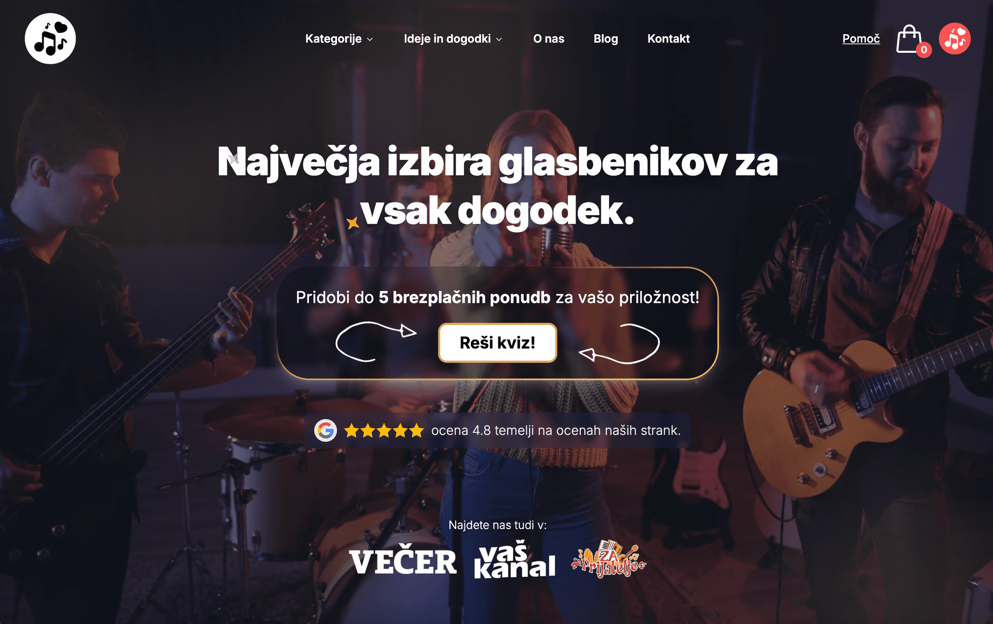 Glasbena Želja - aplikacija za glasbenike